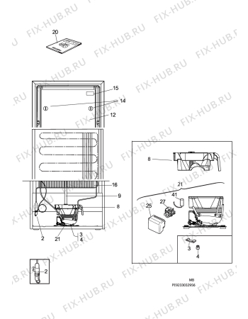 Взрыв-схема холодильника Electrolux ERF3706AHW - Схема узла C10 Cold, users manual